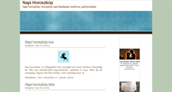 Desktop Screenshot of napihoroszkop.com